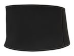 Black neoprene waist trimmer with visible stitching