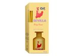 Difuzor Seville z eteričnimi olji v rumeni embalaži.