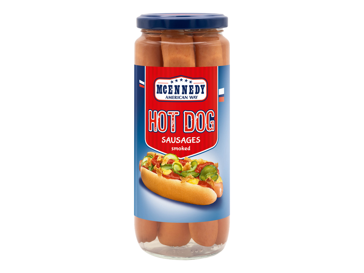 Salsicce McKennedy affumicate in vaso, perfette per hot dog.