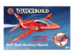 Red Arrows Hawk model kit with 'Quick Build' and 'No Glue - No Paint - Just Build!' text.