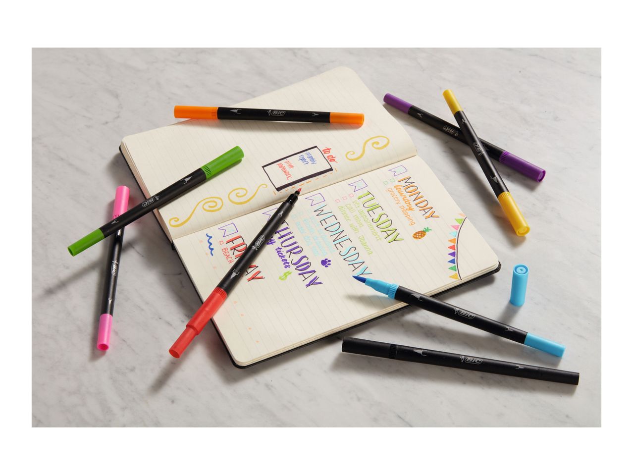 Go to full screen view: BIC Dual Tip Felt Pens - 6 pack - Image 13