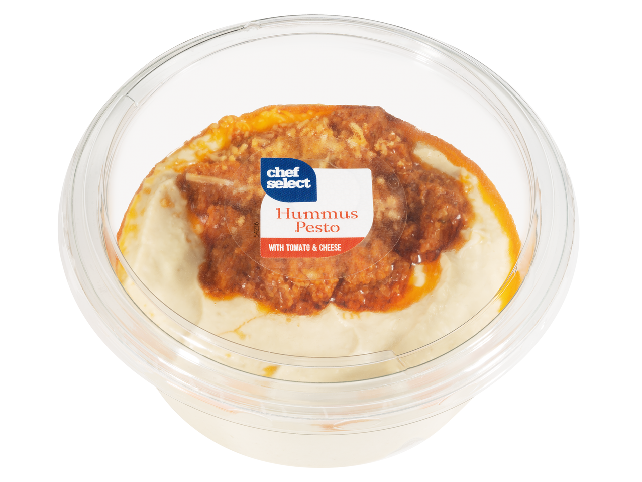 Chef Select Hummus Pesto paradicsommal és sajttal.