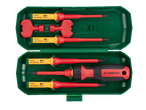 PARKSIDE® set odvijača s izmjenjivim bitovima u zelenoj kutiji.