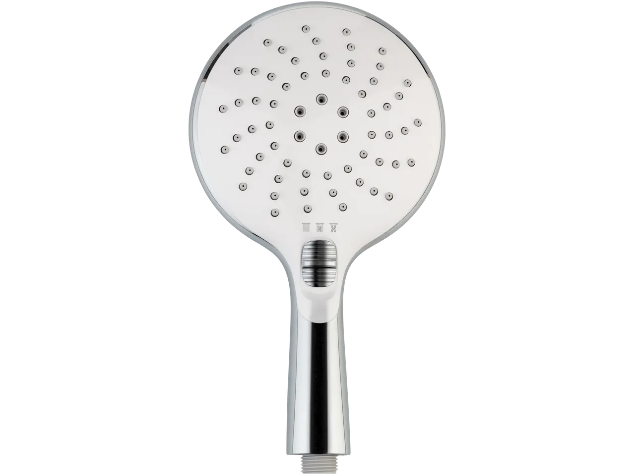 LIVARNO home Multi-Functional Shower Head with a white and chrome finish