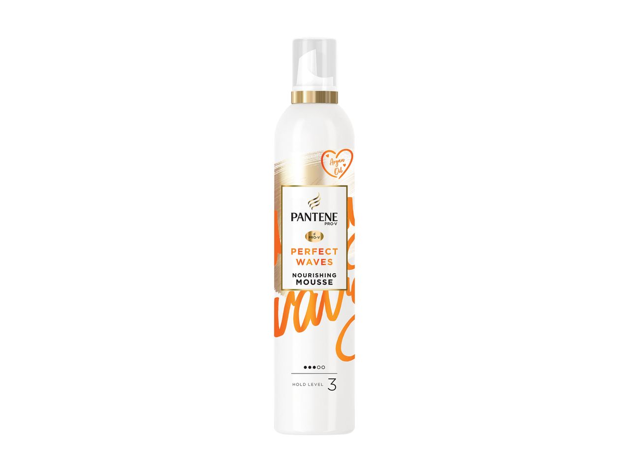 Μους μαλλιών Pantene Pro-V Perfect Waves Nourishing Mousse με έλαιο Argan, επίπεδο κρατήματος 3.