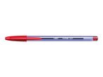 A red BIC Cristal Soft ballpoint pen.