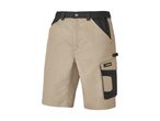 Beige Parkside work shorts with black accents and multiple pockets.