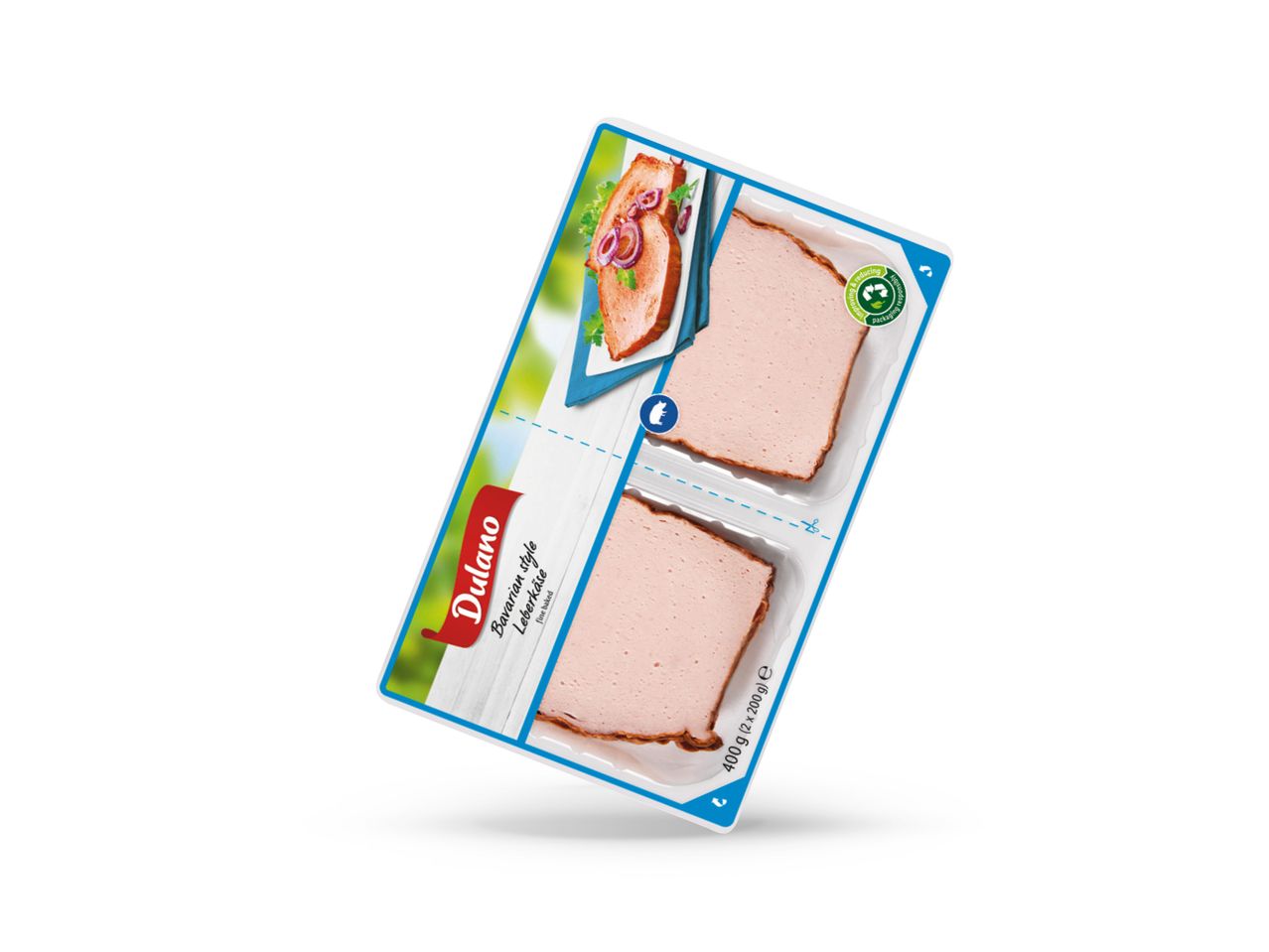 Pakiranje Dulano Bavarskog stila Leberkäse.