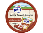 Alpenfest smeltkaas driehoekjes met Camembert, 250g verpakking met 8 porties.