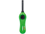 Allume-gaz vert avec poignée ergonomique et bouton d'allumage noir.