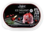 Кутия сладолед с вкус на горски плодове и джин, с надпис „ICE DELIGHT Berry Gin“, 900 мл.