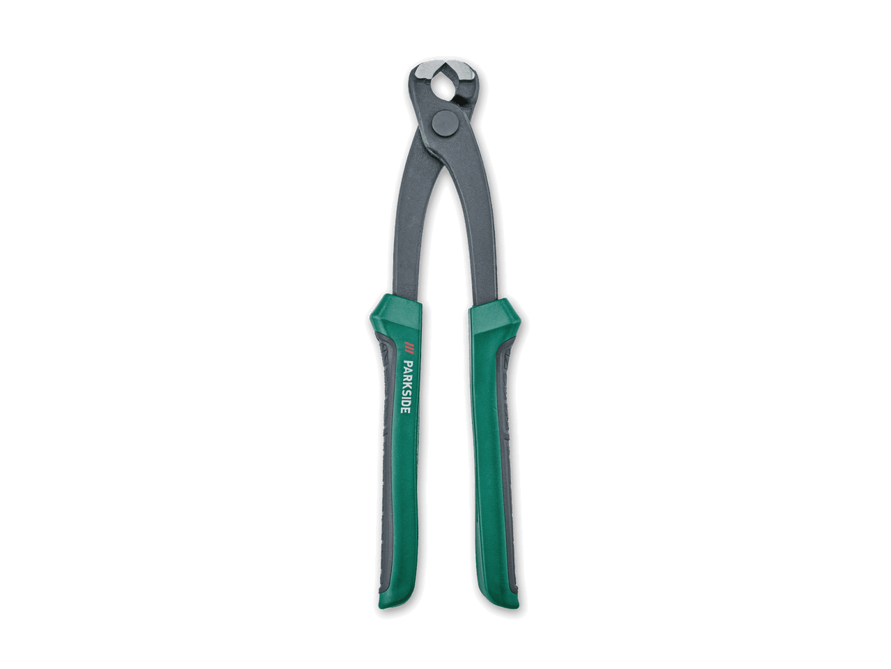 Kneifzange mit grün-schwarzen Griffen