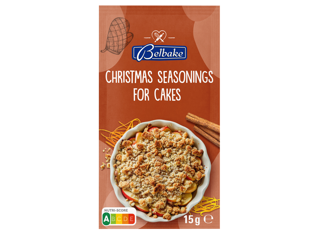 Belbake Ziemassvētku garšvielas kūkām ar ābolu drumstalkūku un kanēļa standziņām.