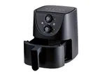 A black SilverCrest air fryer with its basket pulled out, showing the controls.