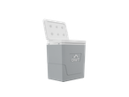 Grey Crivit cooler with white lid.
