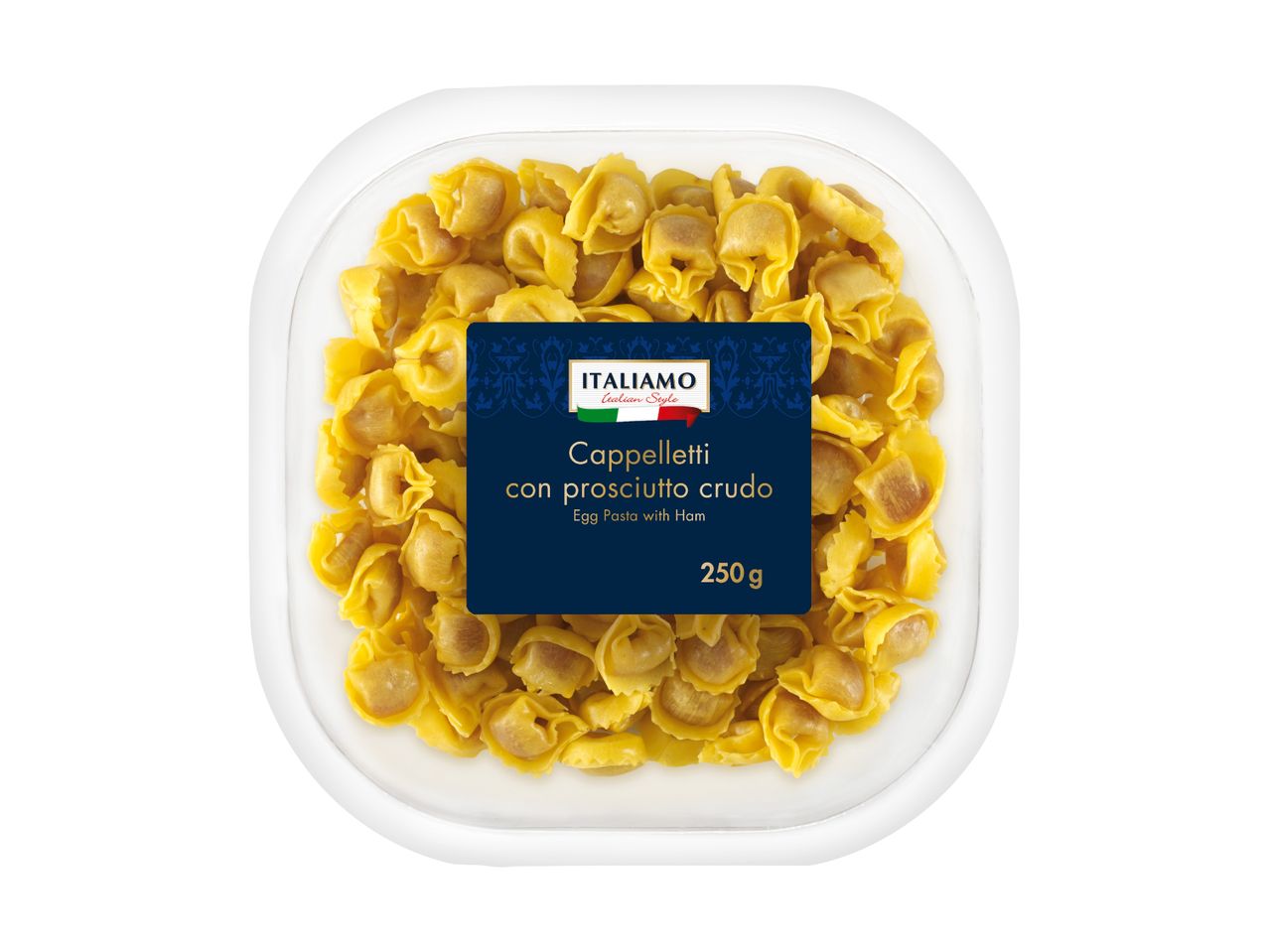 ITALIAMO Cappelletti con prosciutto crudo: 250g frische Eiernudeln mit Schinken.