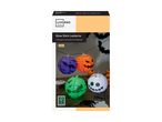 Glow stick lanterner fra Livarno Home til Halloween, med 4 stykker i forskellige farver og designs.