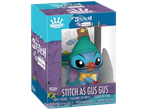 Funko Minis Stitch figure in Gus Gus costume, with safety warnings.