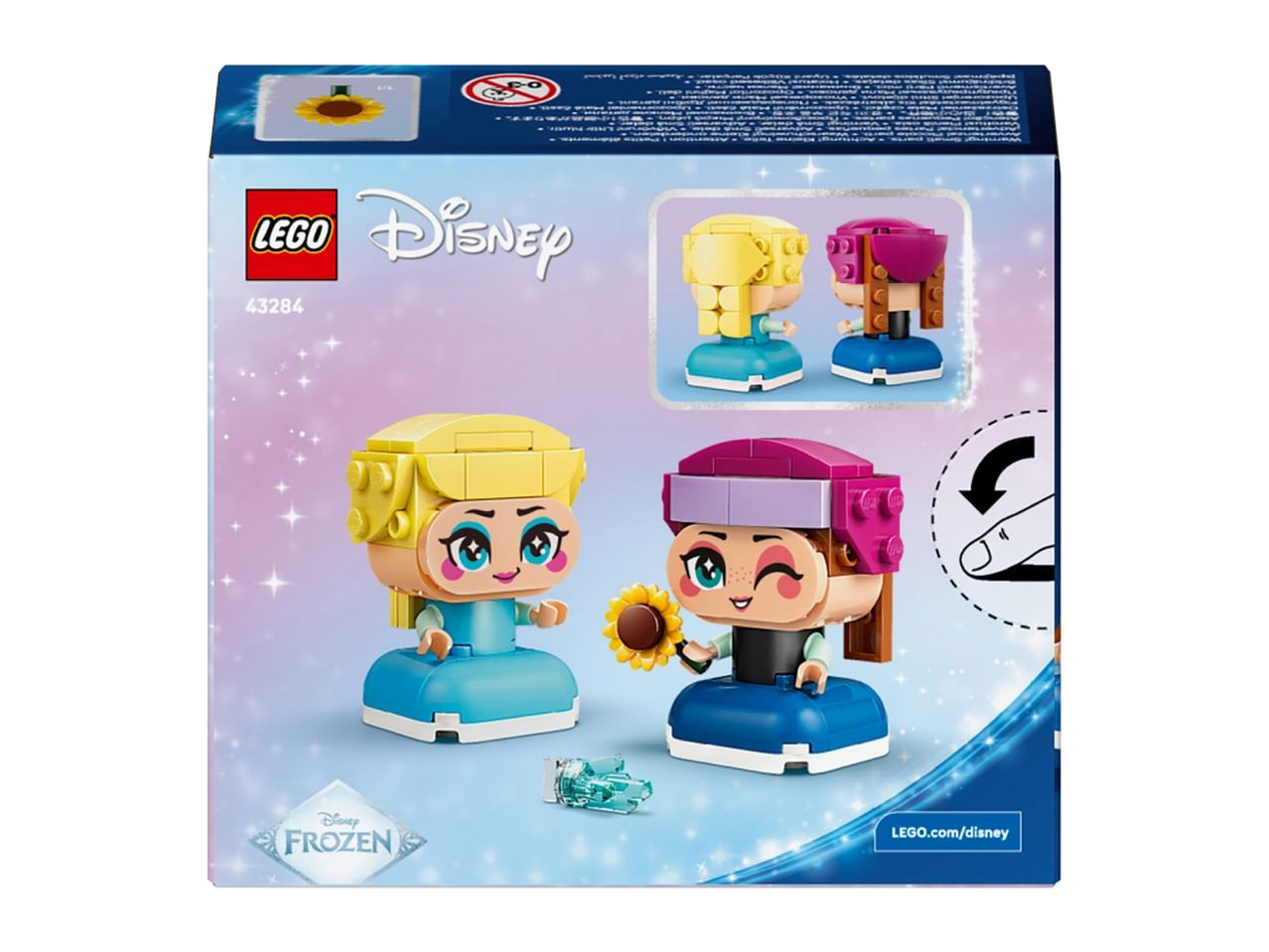 A toy box featuring two cartoon-style figures with interchangeable hair and accessories, from a popular animated movie.