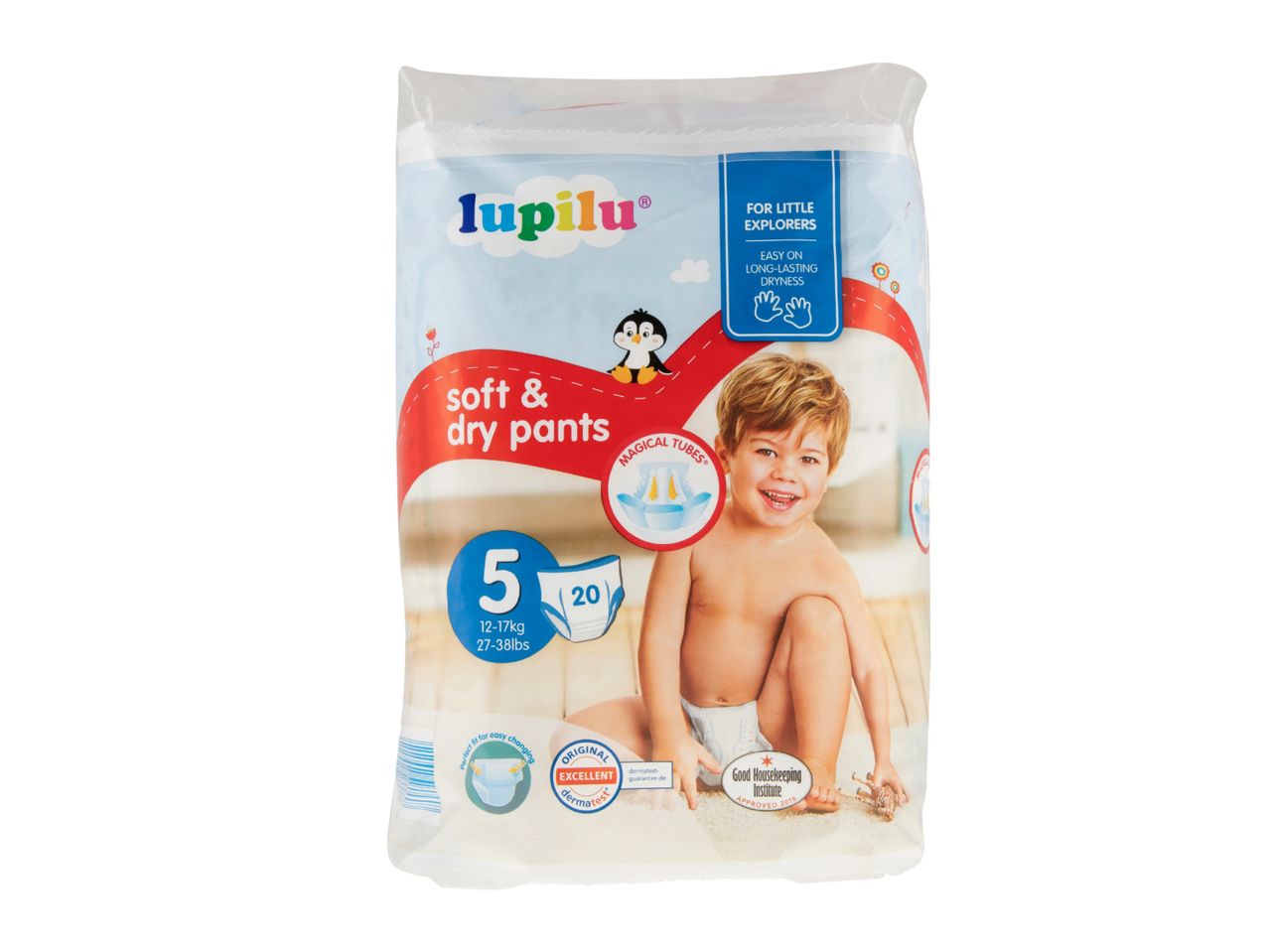 Lupilu soft & dry pants diapers, size 5 (12-17kg).