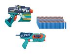 To X-Shot-legetøjspistoler med masser af skumkugler.