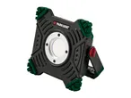 A black and green Parkside LED work light with a red adjustment knob.
