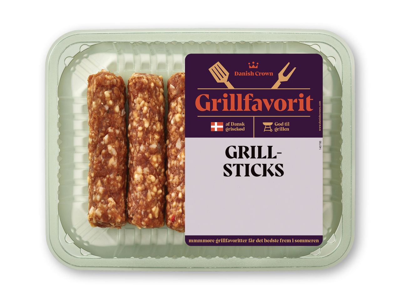 Grillfavorit Grill Sticks i en plastikbakke.