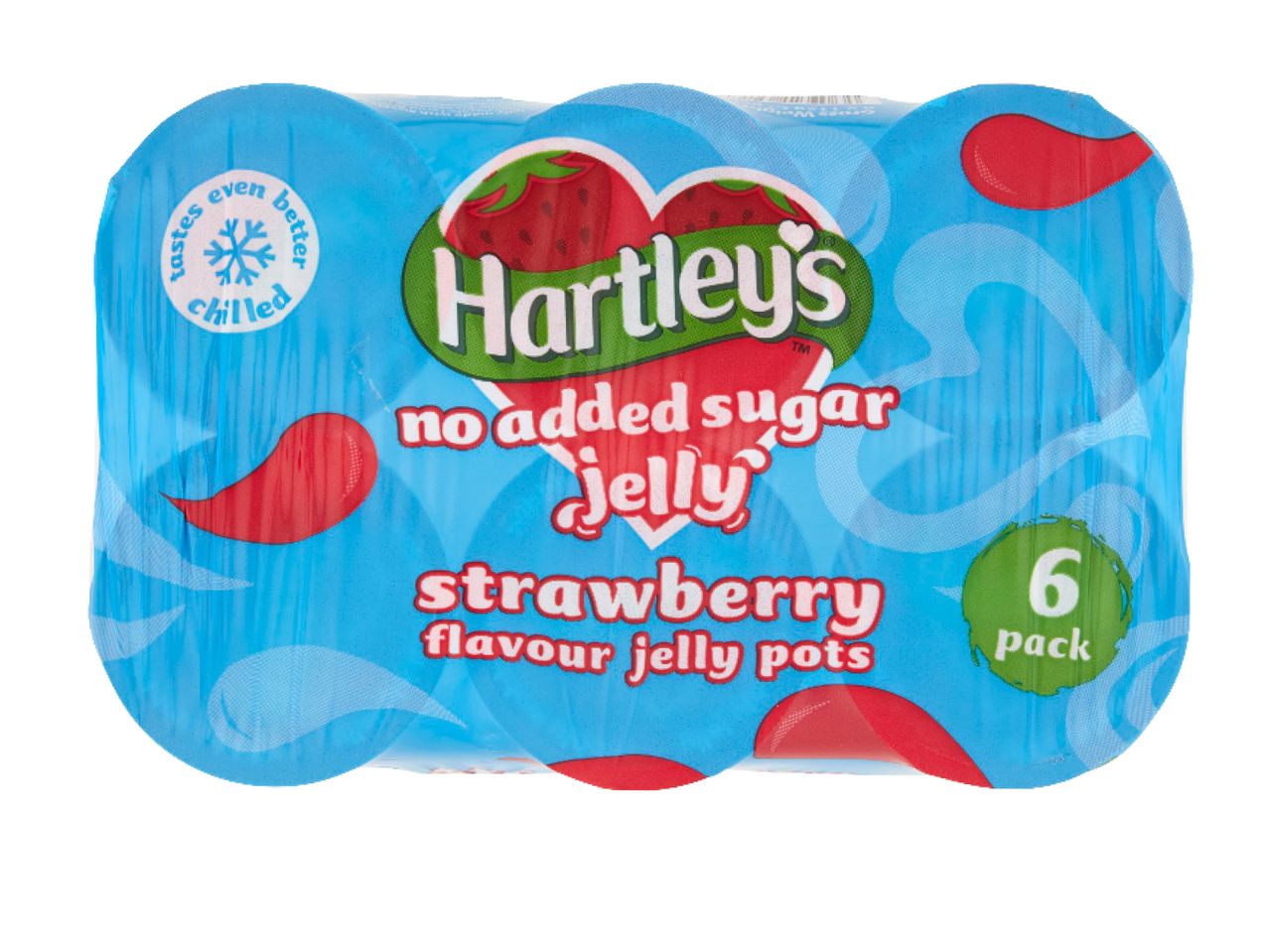 Go to full screen view: Hartley's 6 Ready To Eat Jelly Pots (no added sugar) - Image 1