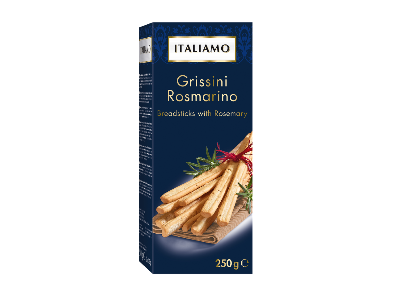 ITALIAMO Grissini Rosmarino, palitos de pão com alecrim, 250g.