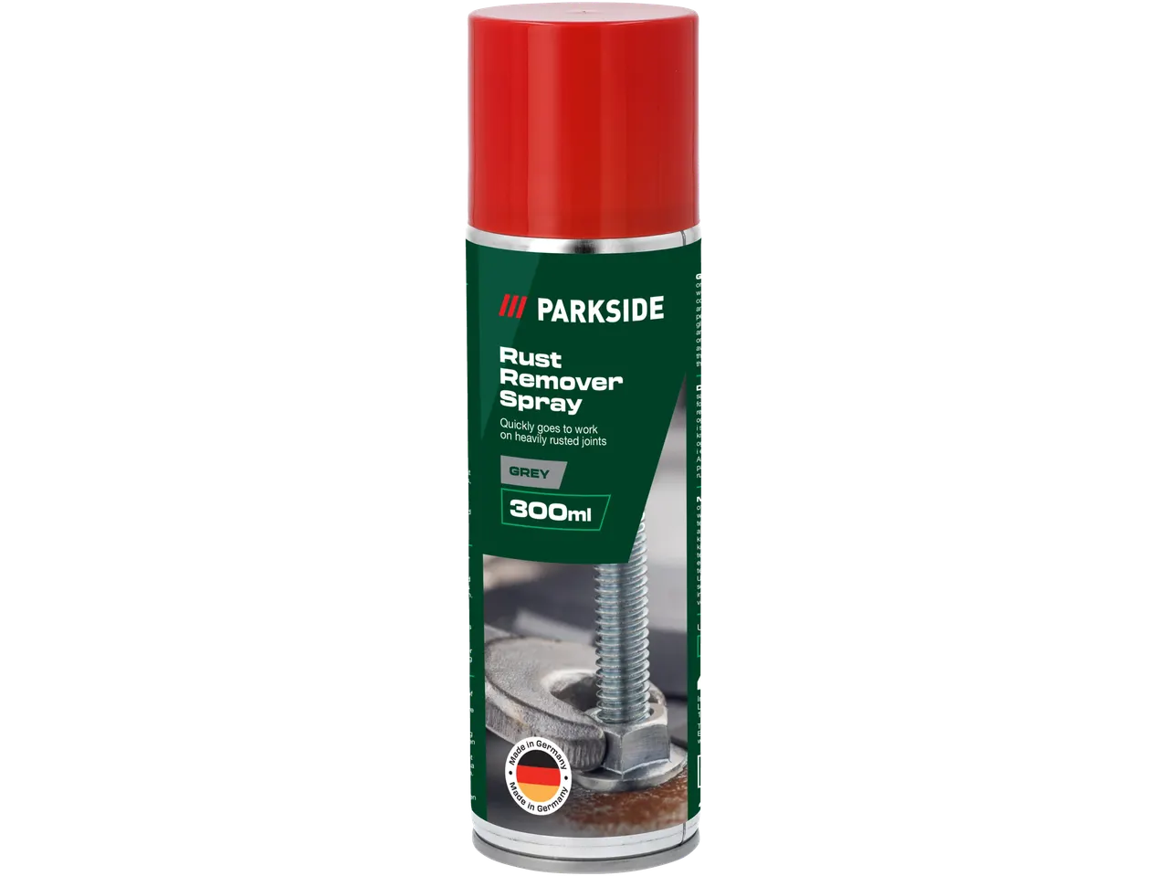 Parkside sprej za uklanjanje rđe (300 ml), sivi, proizvedeno u Nemačkoj.