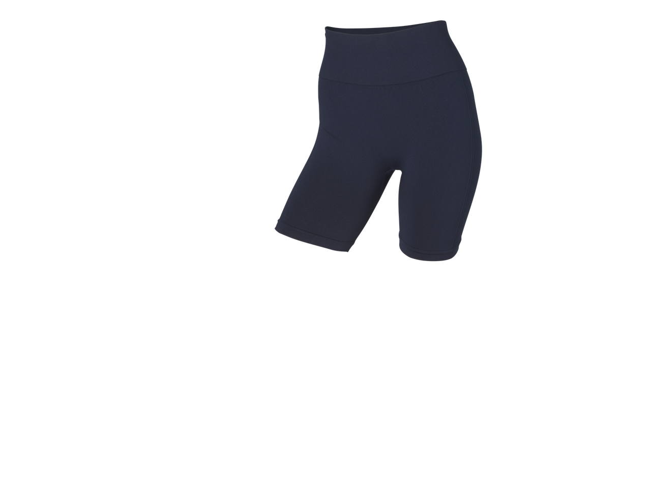 Crivit sieviešu bezšuvju riteņbraukšanas šorti tumši zilā krāsā.