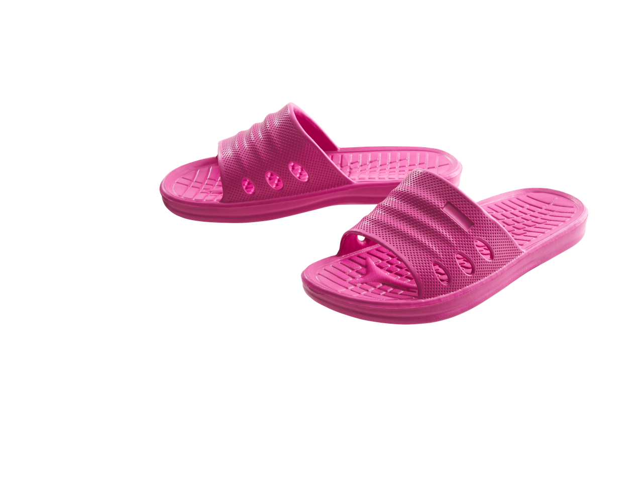 Rožinės Crivit moteriškos/vyriškos šlepetės.