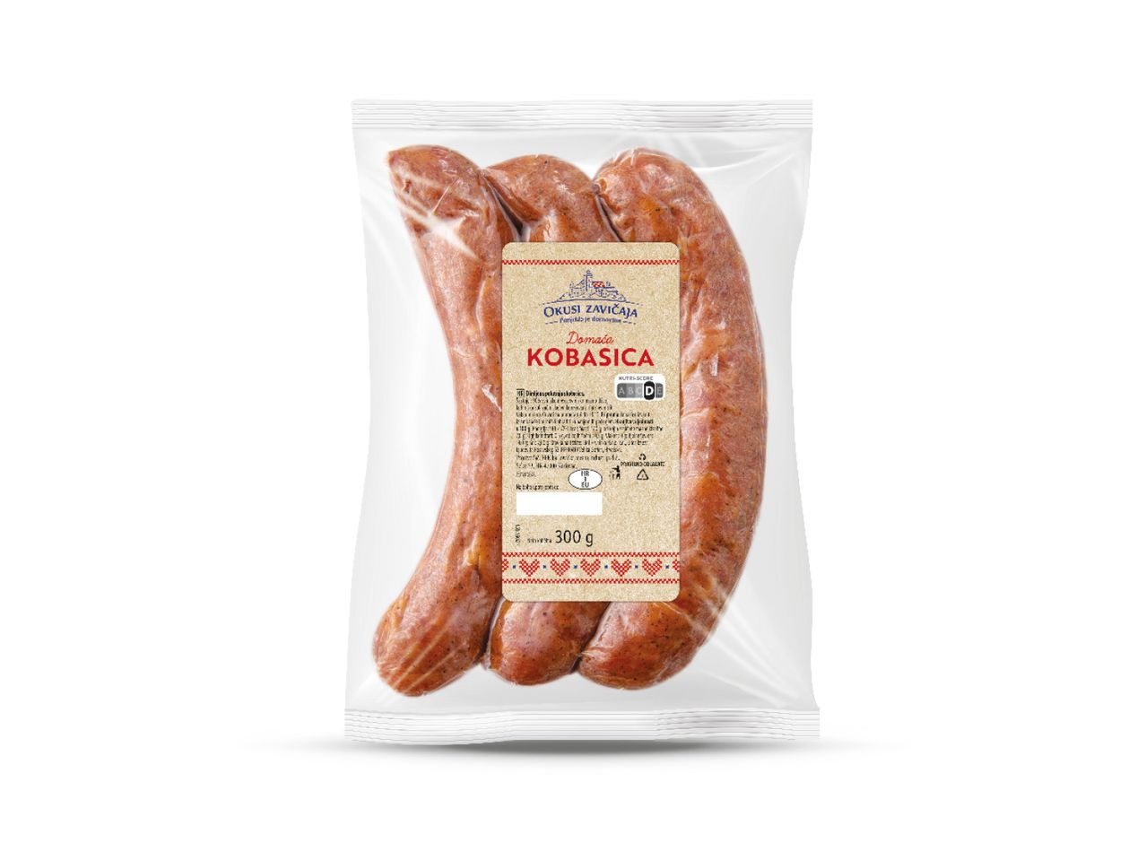 Pakiranje Domaće kobasice Okusi zavičaja, 300 g