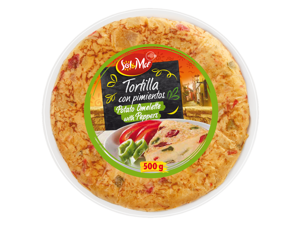 Sol y Mar aardappelomelet met paprika, 500g.