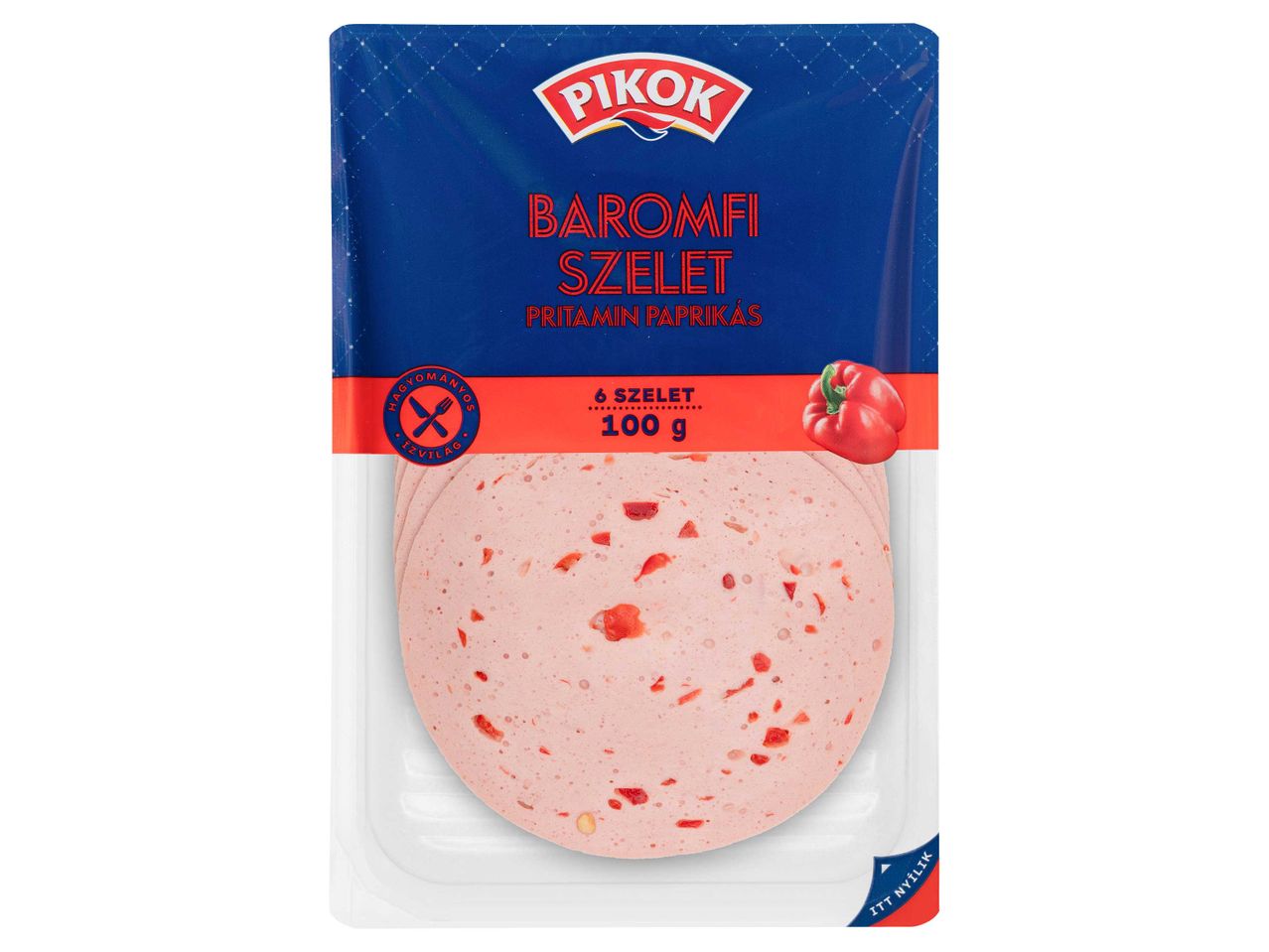 Pick Szeged Paprika Libegő sonkaszelet csomagolásban.