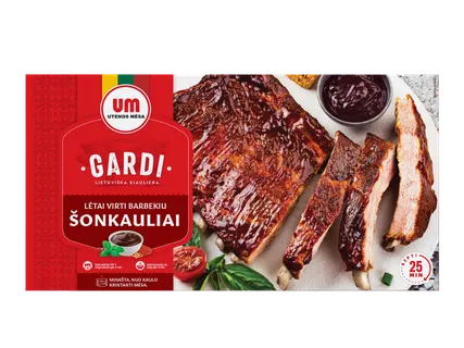 Lėtai virti barbekiu šonkauliai