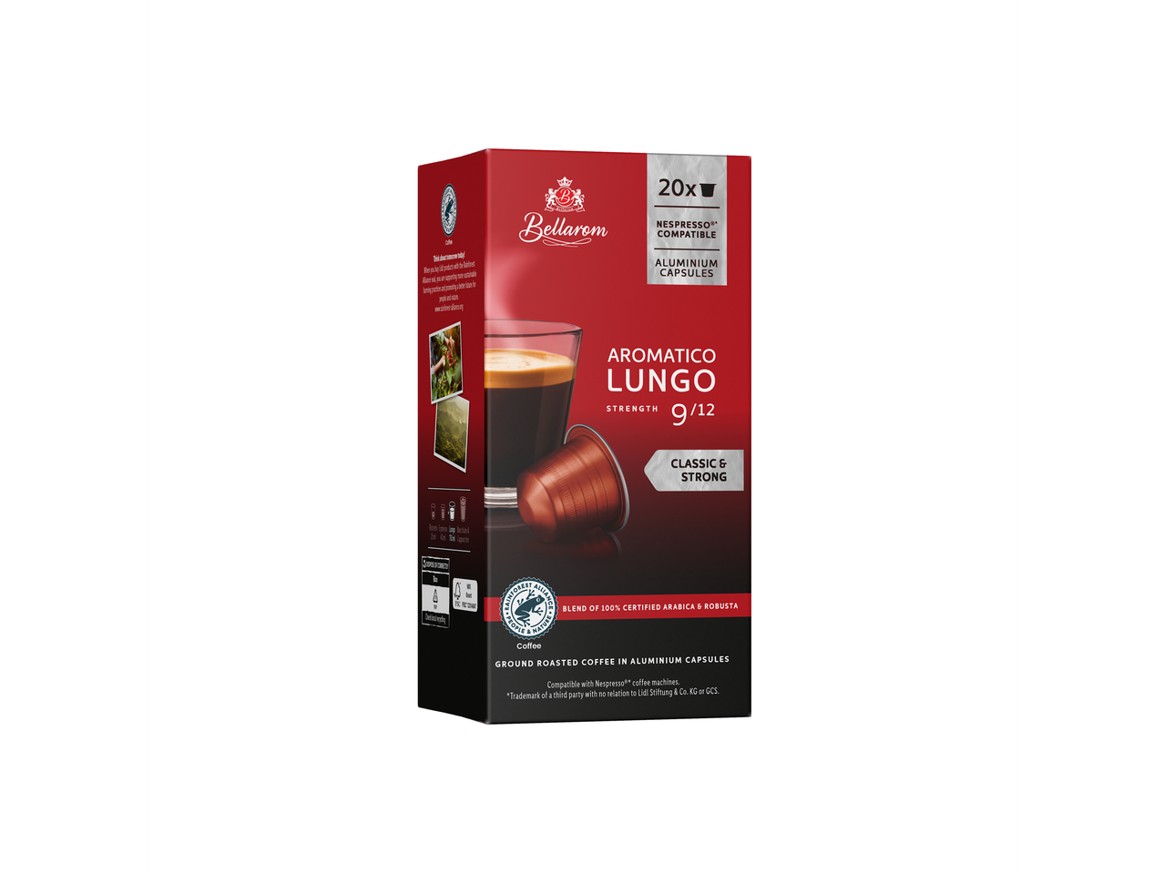 Bellarom Aromatico Lungo Nespresso compatibele koffiecapsules, sterkte 9/12.