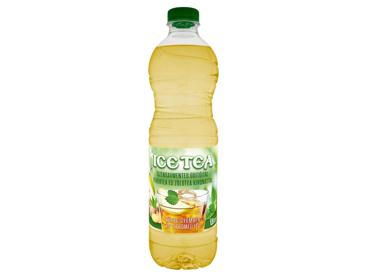 Egy üveg Zöld Arany limonádé.