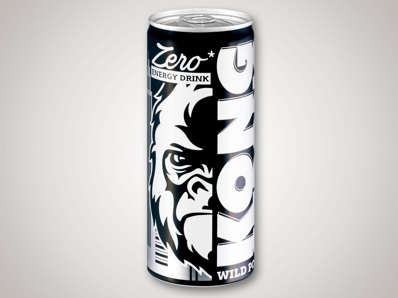Kong Zero Energy Drink Dose mit Gorilla-Motiv.