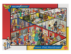 Kleurrijke legpuzzel van 1000 stukjes met een humoristische afbeelding van Piet Mondriaan.