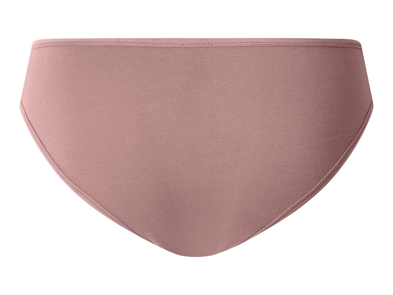 Women's pink cotton briefs with a high-cut leg and elastic waistband.