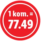 f 1 kom. = 77.49