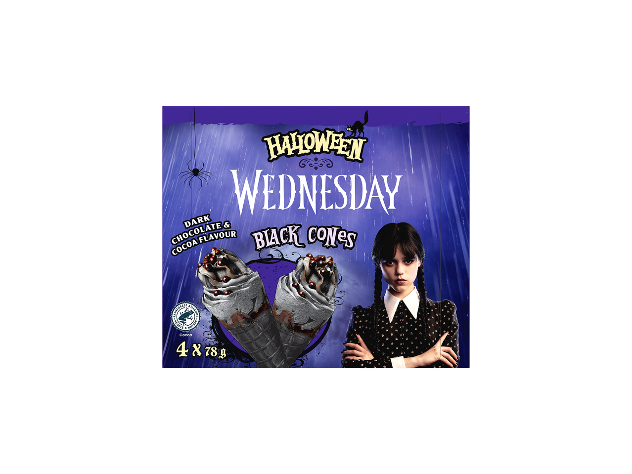 Helovino trečiadienio juodieji kūgeliai su tamsaus šokolado ir kakavos skoniu
