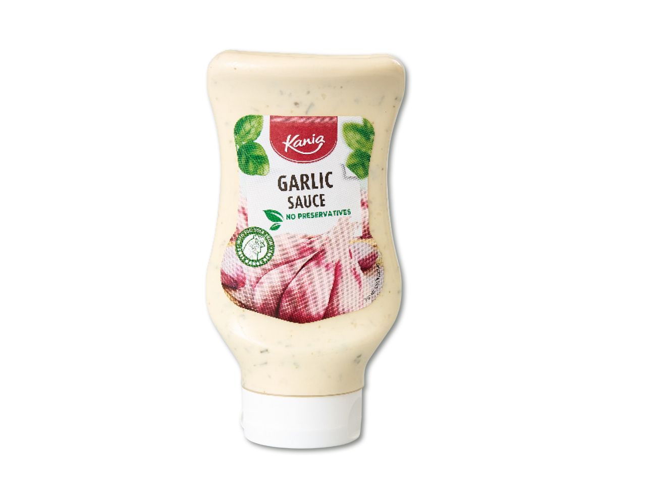 Saspiedes pudele ar ķiploku mērci.