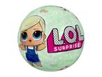 A LOL Surprise ball featuring a blonde doll in overalls.