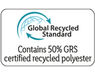 Global Recycled Standard 50% GRS certified recycled polyester