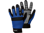 Parkside work gloves in blue and grey, designed for protection and durability.