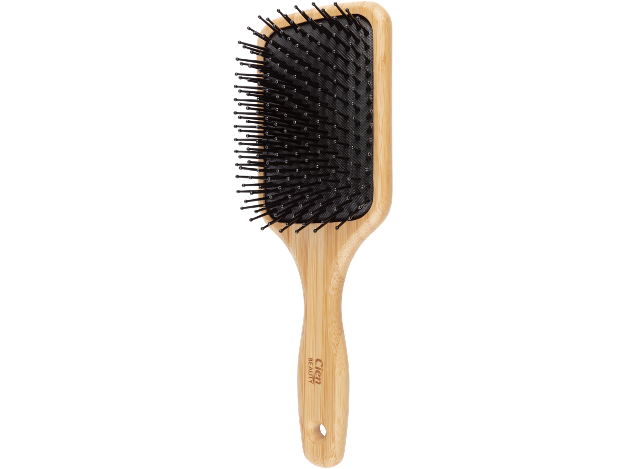 Perie de păr CIEN BEAUTY cu mâner din bambus și peri negri