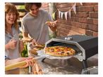 Outdoor pizza oven and pizza peel.