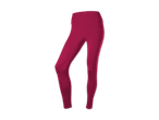 Dunkelrosa Sportleggings mit hohem Bund und kleinem Logo auf der Hüfte.